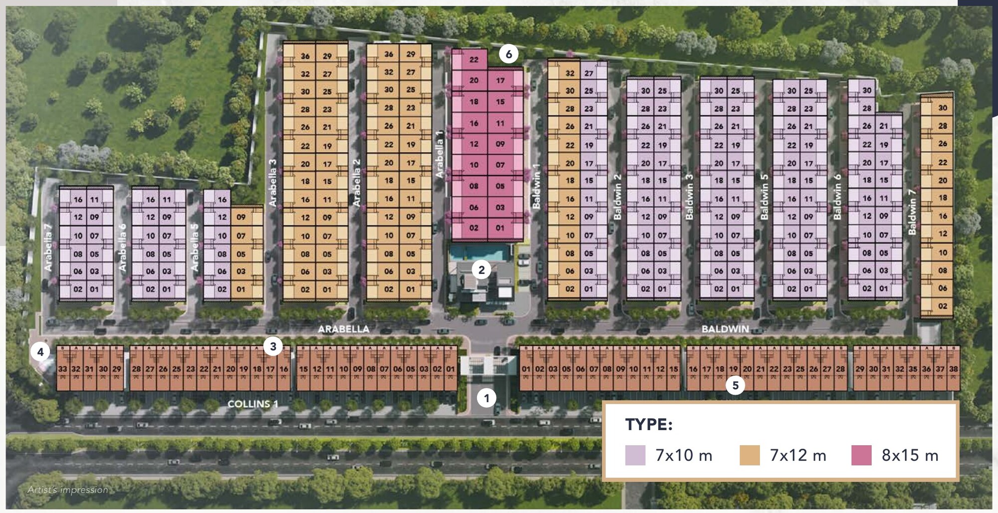 Siteplan kawasan Maison de Wisteria