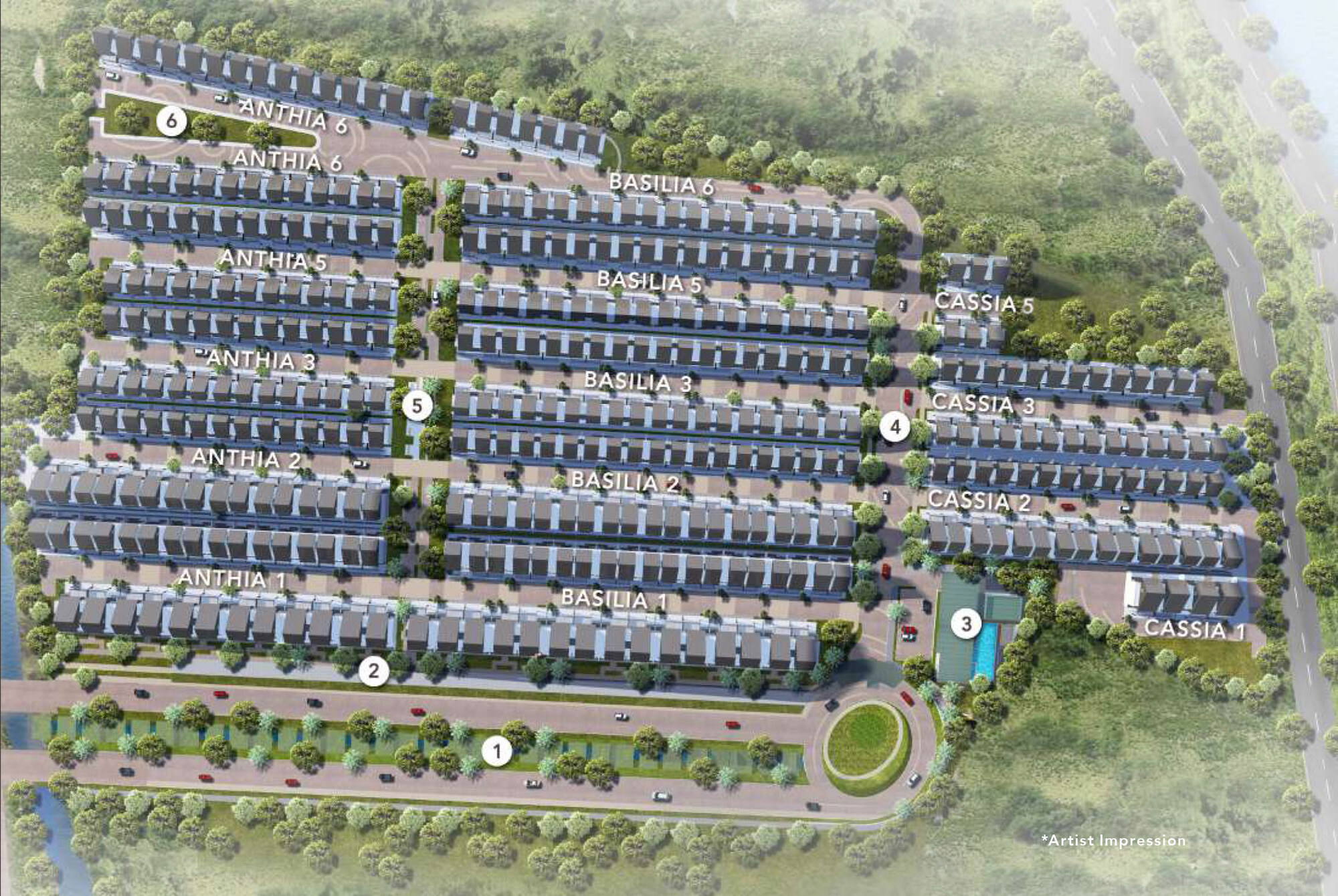 Siteplan kawasan Wisteria